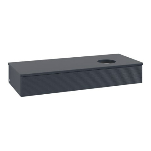 V&B Waschtischunterschrank mit Frontstruktur Antao 120x19x50cm, WBP-farbe Lac, md bl. m Lac