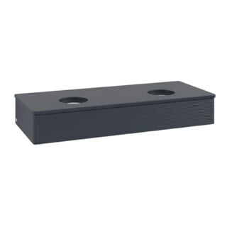 V&B Waschtischunterschrank mit Frontstruktur Antao 120x19x50cm, WBP-farbe Lac, md bl. m Lac