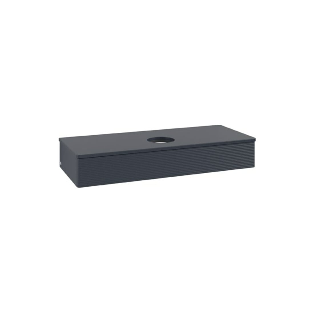 V&B Waschtischunterschrank mit Frontstruktur Antao 120x19x50cm, WBP-farbe Lac, md bl. m Lac