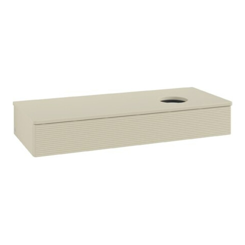 V&B Waschtischunterschrank mit Frontstruktur Antao 120x19x50cm, WBP-farbe Lac, si Gr m Lac