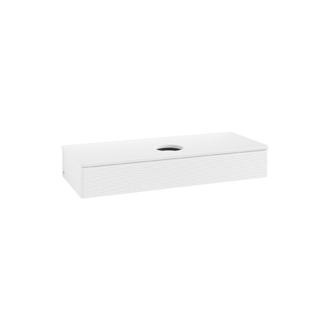 V&B Waschtischunterschrank mit Frontstruktur Antao 120x19x50cm, WBP-farbe Lac, wh. m Lac