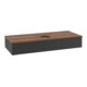 V&B Waschtischunterschrank mit Frontstruktur Antao 120x19x50cm, WBP-farbe w. wal, bla m Lac-3