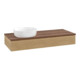 V&B Waschtischunterschrank mit Frontstruktur Antao 120x19x50cm, WBP-farbe w. wal, honey oak-1