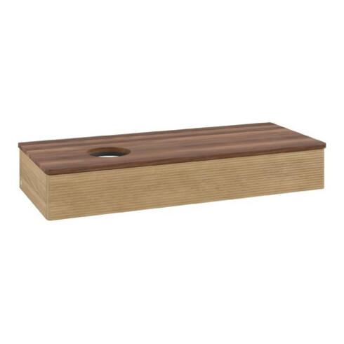 V&B Waschtischunterschrank mit Frontstruktur Antao 120x19x50cm, WBP-farbe w. wal, honey oak