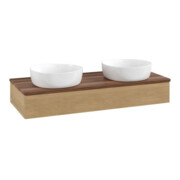 V&B Waschtischunterschrank mit Frontstruktur Antao 120x19x50cm, WBP-farbe w. wal, honey oak