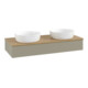 V&B Waschtischunterschrank mit Frontstruktur Antao 120x19x50cm, WBP hon. Oa, st. Gr m Lac-3