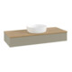 V&B Waschtischunterschrank mit Frontstruktur Antao 120x19x50cm, WBP hon. Oa, st. Gr m Lac-1