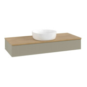 V&B Waschtischunterschrank mit Frontstruktur Antao 120x19x50cm, WBP hon. Oa, st. Gr m Lac