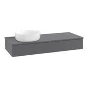 V&B Waschtischunterschrank mit Frontstruktur Antao 120x19x50cm, WBP Lac, Anthrac. m Lac-3