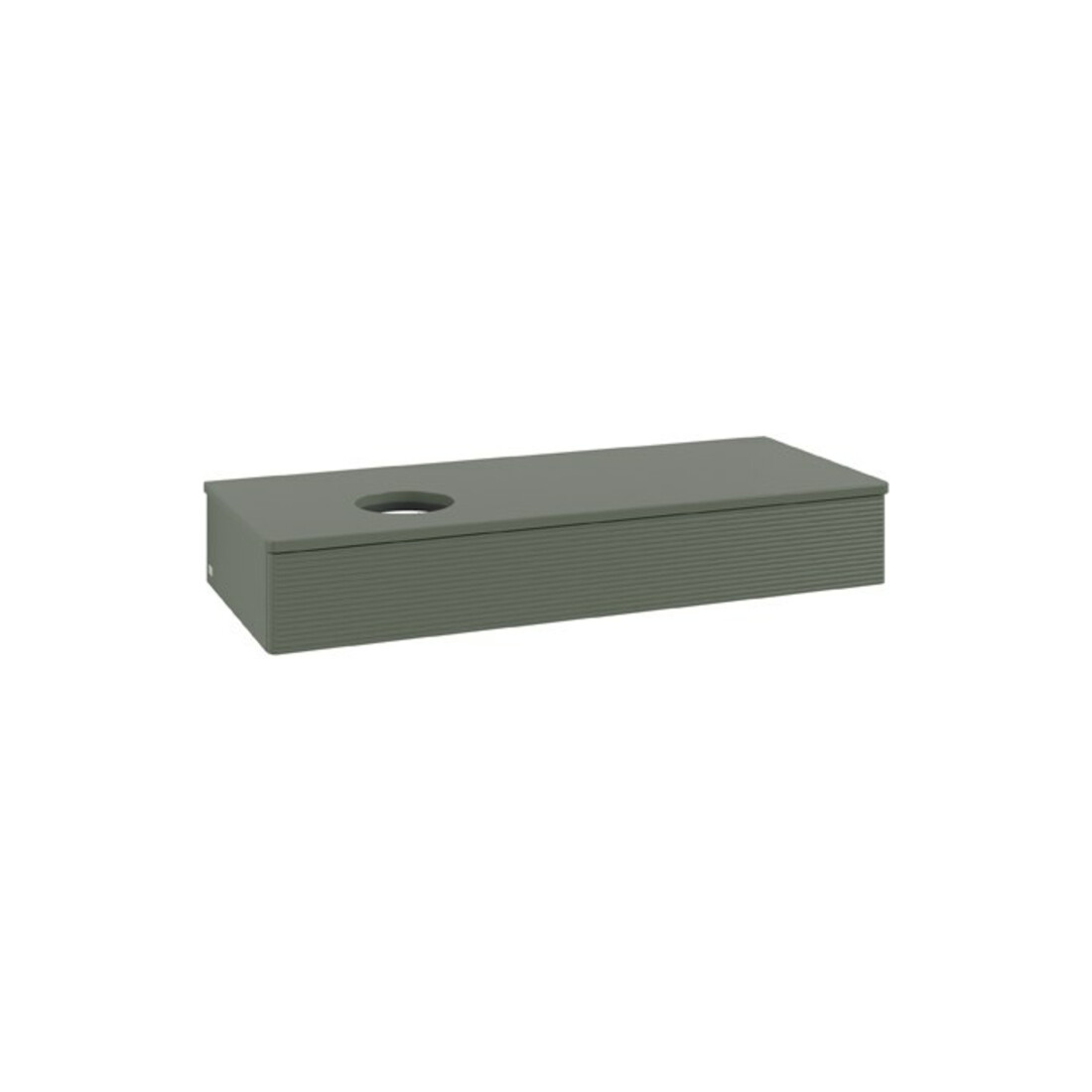 V&B Waschtischunterschrank mit Frontstruktur Antao 120x19x50cm, WBP Lac, lea gre. m Lac