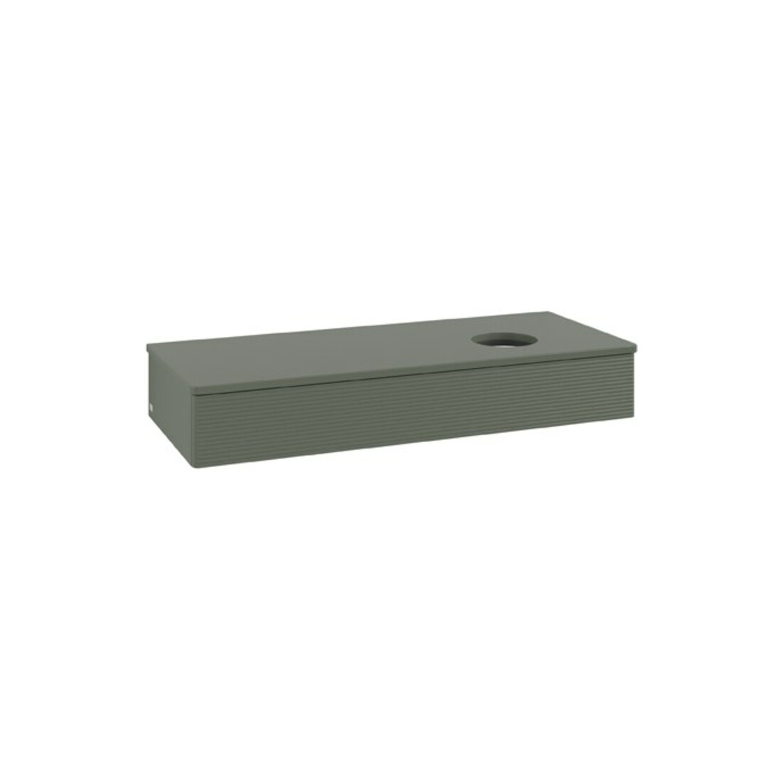 V&B Waschtischunterschrank mit Frontstruktur Antao 120x19x50cm, WBP Lac, lea gre. m Lac