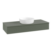 V&B Waschtischunterschrank mit Frontstruktur Antao 120x19x50cm, WBP Lac, lea gre. m Lac