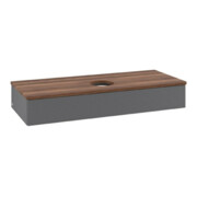 V&B Waschtischunterschrank mit Frontstruktur Antao 120x19x50cm, WBP w. wal, Anthrac. m Lac-3