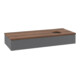 V&B Waschtischunterschrank mit Frontstruktur Antao 120x19x50cm, WBP w. wal, Anthrac. m Lac-3