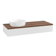 V&B Waschtischunterschrank mit Frontstruktur Antao 120x19x50cm, WBP w. wal, glo wh. Lac