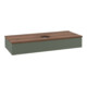 V&B Waschtischunterschrank mit Frontstruktur Antao 120x19x50cm, WBP w. wal, lea gre. m Lac-1