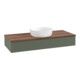 V&B Waschtischunterschrank mit Frontstruktur Antao 120x19x50cm, WBP w. wal, lea gre. m Lac-3