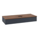 V&B Waschtischunterschrank mit Frontstruktur Antao 120x19x50cm, WBP w. wal, md bl. m Lac-1