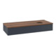 V&B Waschtischunterschrank mit Frontstruktur Antao 120x19x50cm, WBP w. wal, md bl. m Lac-1