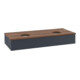 V&B Waschtischunterschrank mit Frontstruktur Antao 120x19x50cm, WBP w. wal, md bl. m Lac-1