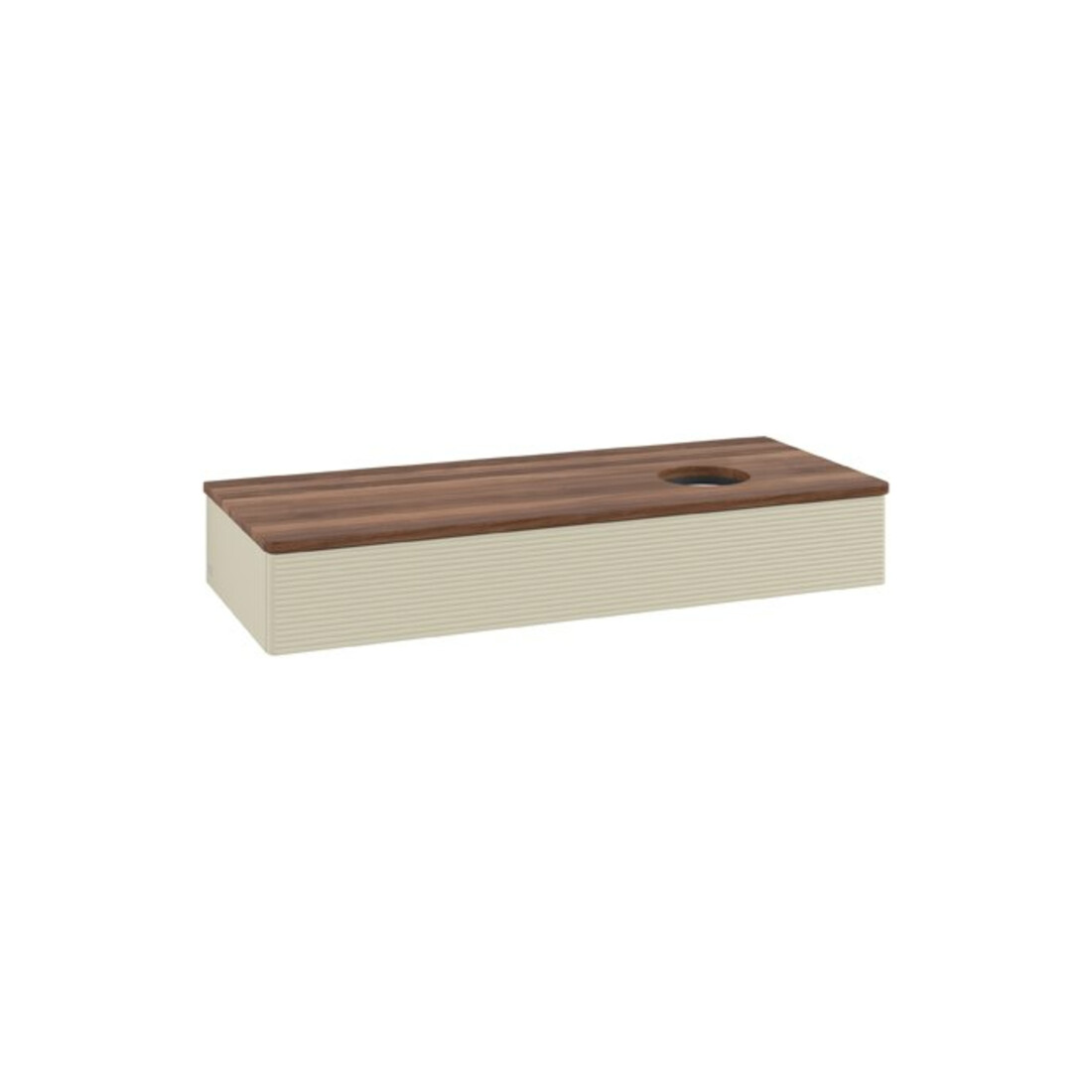 V&B Waschtischunterschrank mit Frontstruktur Antao 120x19x50cm, WBP w. wal, si Gr m Lac