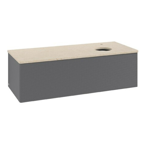 V&B Waschtischunterschrank mit Frontstruktur Antao 120x36x50cm, HL, WBP botti., A m Lac