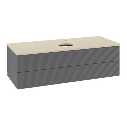 V&B Waschtischunterschrank mit Frontstruktur Antao 120x36x50cm, HL, WBP botti., A m Lac