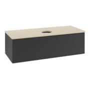 V&B Waschtischunterschrank mit Frontstruktur Antao 120x36x50cm, HL, WBP botti., bla m Lac