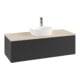 V&B Waschtischunterschrank mit Frontstruktur Antao 120x36x50cm, HL, WBP botti., bla m Lac