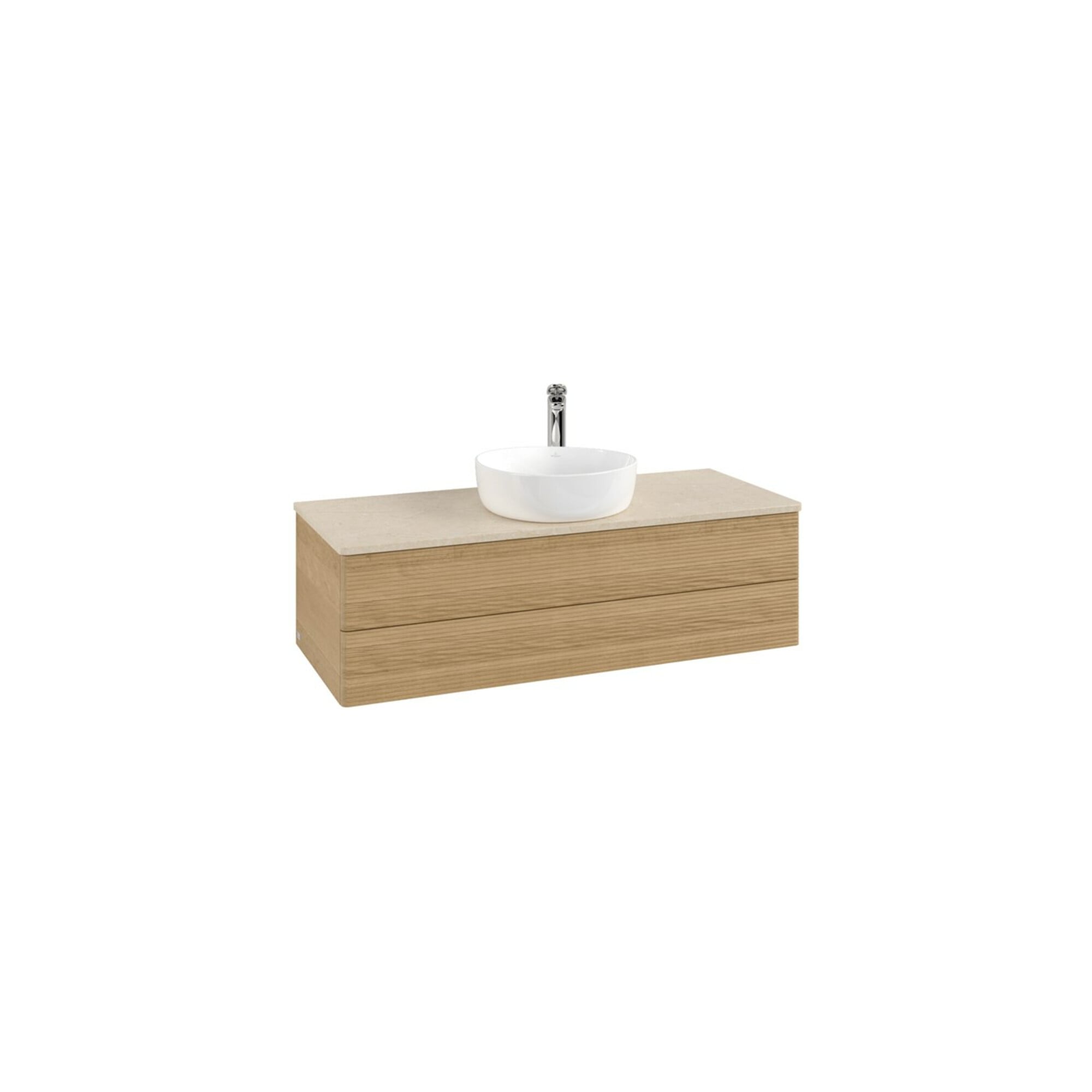 V&B Waschtischunterschrank mit Frontstruktur Antao 120x36x50cm, HL, WBP botti., hon. Oa ; Villeroy & Boch