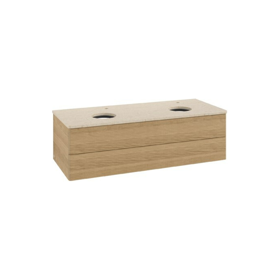 V&B Waschtischunterschrank mit Frontstruktur Antao 120x36x50cm, HL, WBP botti., hon. Oa