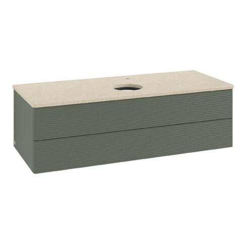 V&B Waschtischunterschrank mit Frontstruktur Antao 120x36x50cm, HL, WBP botti., le g. m Lac