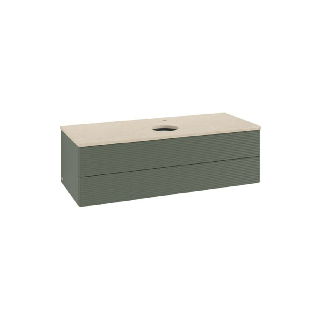 V&B Waschtischunterschrank mit Frontstruktur Antao 120x36x50cm, HL, WBP botti., le g. m Lac