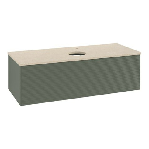 V&B Waschtischunterschrank mit Frontstruktur Antao 120x36x50cm, HL, WBP botti., le g. m Lac