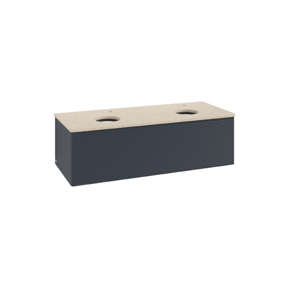 V&B Waschtischunterschrank mit Frontstruktur Antao 120x36x50cm, HL, WBP botti., md b m Lac