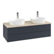 V&B Waschtischunterschrank mit Frontstruktur Antao 120x36x50cm, HL, WBP botti., md b m Lac