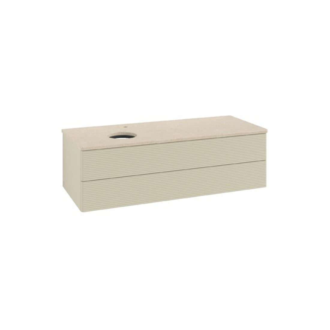 V&B Waschtischunterschrank mit Frontstruktur Antao 120x36x50cm, HL, WBP botti., si Gr m Lac