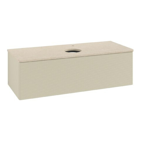 V&B Waschtischunterschrank mit Frontstruktur Antao 120x36x50cm, HL, WBP botti., si Gr m Lac