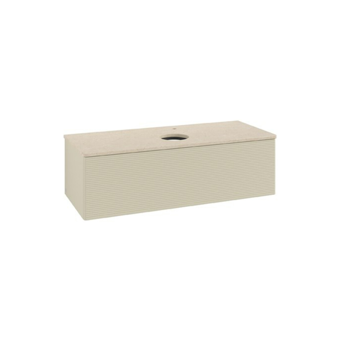 V&B Waschtischunterschrank mit Frontstruktur Antao 120x36x50cm, HL, WBP botti., si Gr m Lac