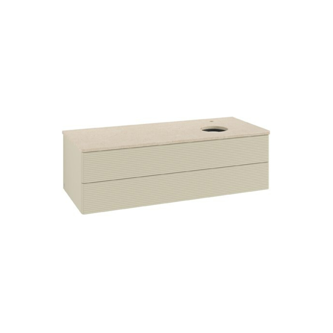 V&B Waschtischunterschrank mit Frontstruktur Antao 120x36x50cm, HL, WBP botti., si Gr m Lac