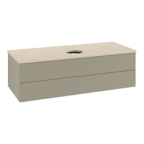 V&B Waschtischunterschrank mit Frontstruktur Antao 120x36x50cm, HL, WBP botti., st Gr m Lac