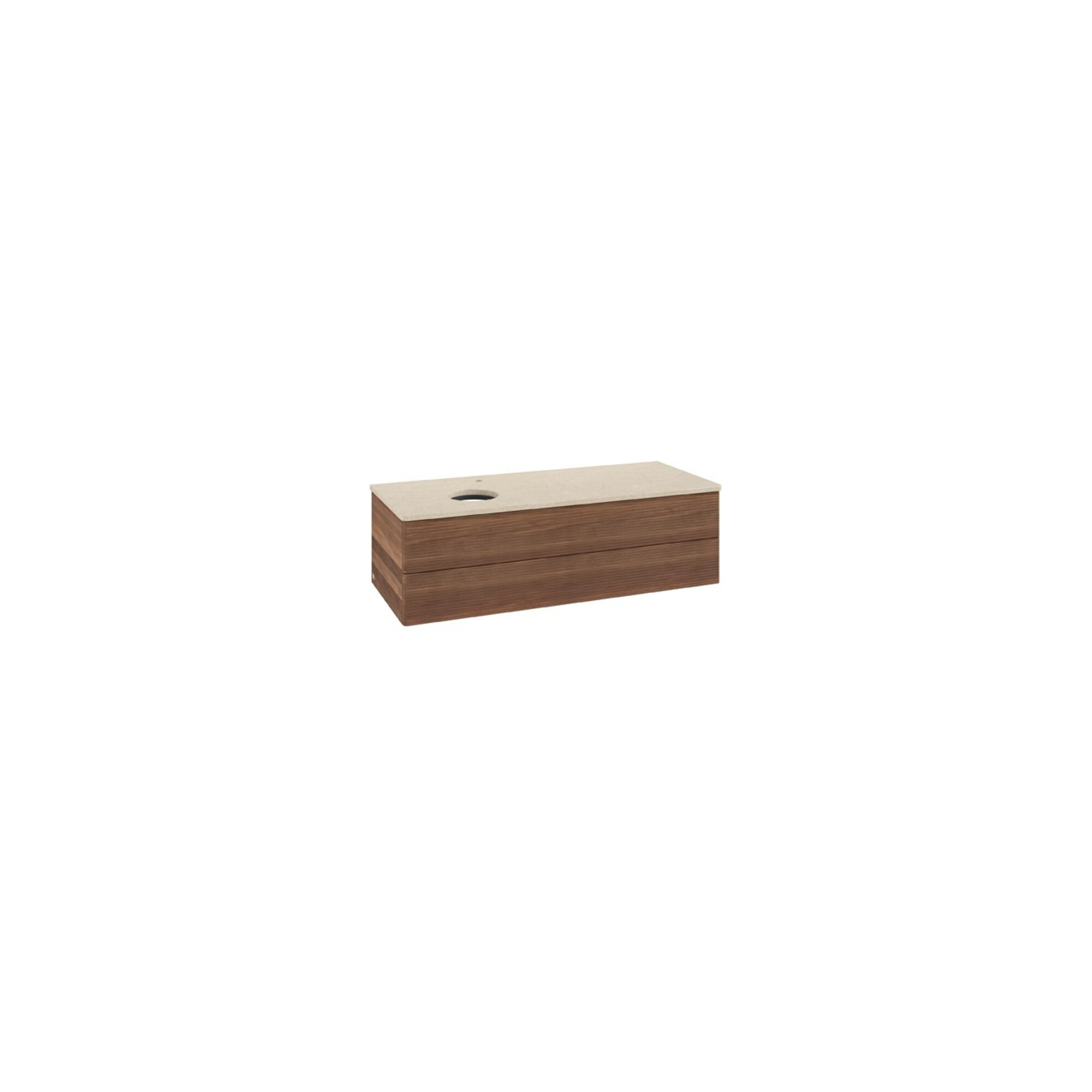 V&B Waschtischunterschrank mit Frontstruktur Antao 120x36x50cm, HL, WBP botti., w. wal ; Villeroy & Boch
