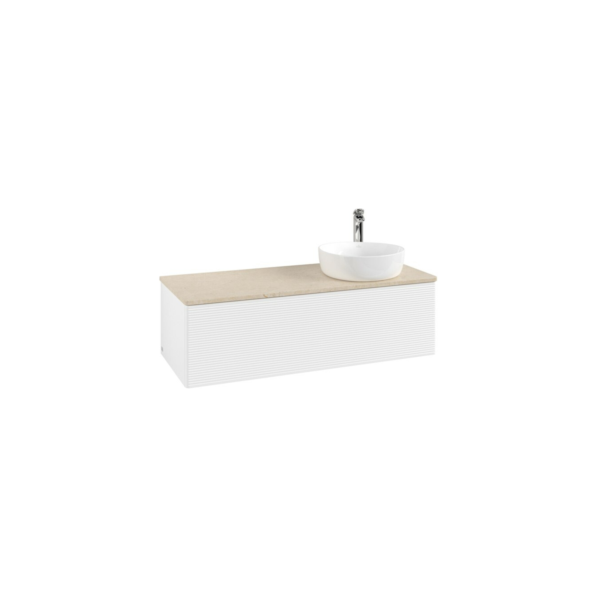 V&B Waschtischunterschrank mit Frontstruktur Antao 120x36x50cm, HL, WBP botti., wh. m Lac ; Villeroy & Boch