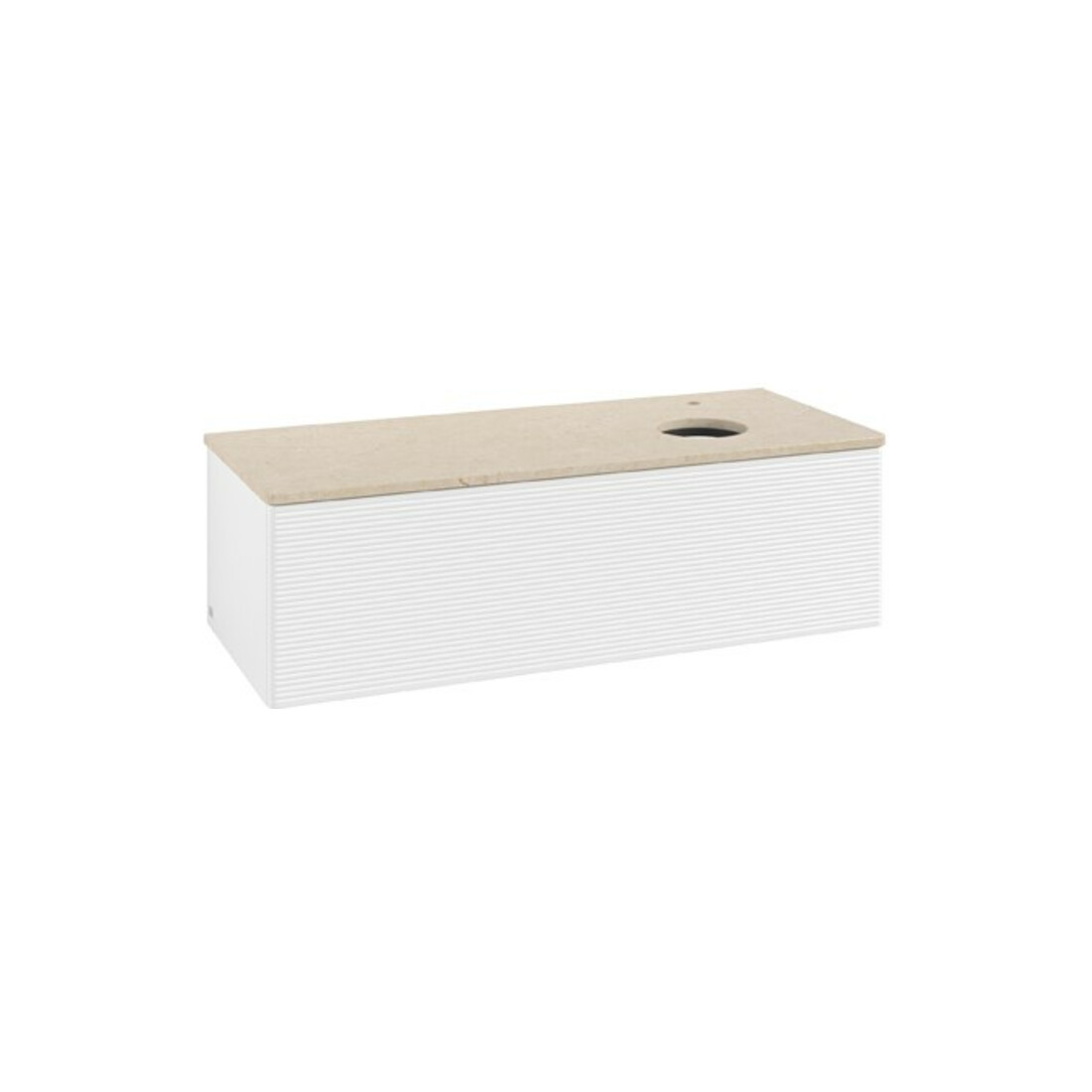 V&B Waschtischunterschrank mit Frontstruktur Antao 120x36x50cm, HL, WBP botti., wh. m Lac