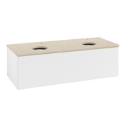 V&B Waschtischunterschrank mit Frontstruktur Antao 120x36x50cm, HL, WBP botti., wh. m Lac-3