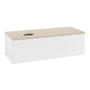 V&B Waschtischunterschrank mit Frontstruktur Antao 120x36x50cm, HL, WBP botti., wh. m Lac