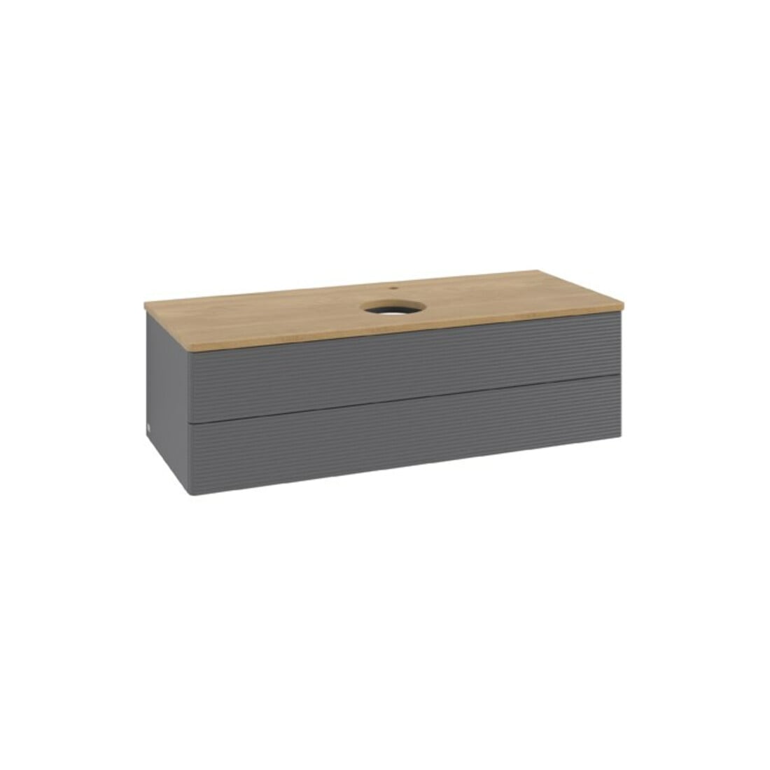 V&B Waschtischunterschrank mit Frontstruktur Antao 120x36x50cm, HL, WBP hon. Oa, A m Lac