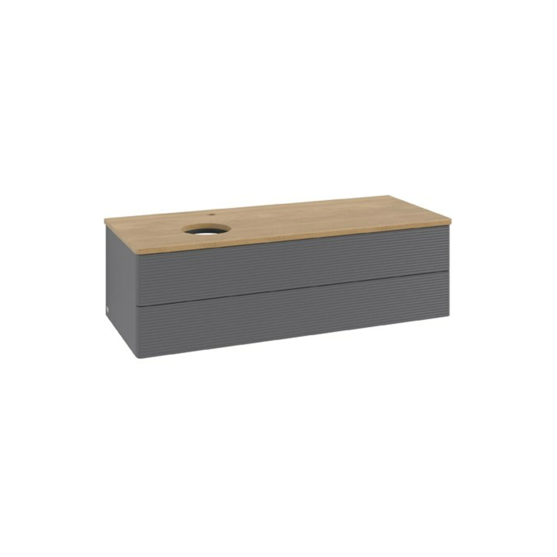 V&B Waschtischunterschrank mit Frontstruktur Antao 120x36x50cm, HL, WBP hon. Oa, A m Lac