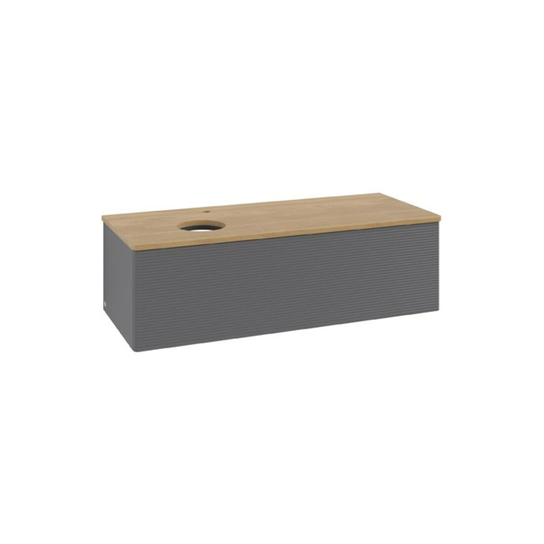 V&B Waschtischunterschrank mit Frontstruktur Antao 120x36x50cm, HL, WBP hon. Oa, A m Lac