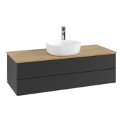 V&B Waschtischunterschrank mit Frontstruktur Antao 120x36x50cm, HL, WBP hon. Oa, bla m Lac